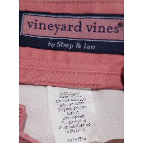 Vineyard Vines Pants Mens 34 x 32 Salmon Coral Pink Breaker Chino Casual Preppy - Picture 7 of 9